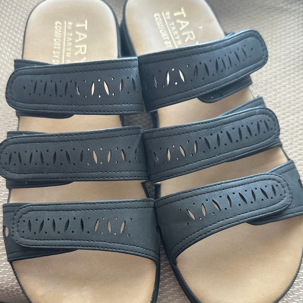 Taryn Rose Navy Women's Sandals - Picture 5 of 6